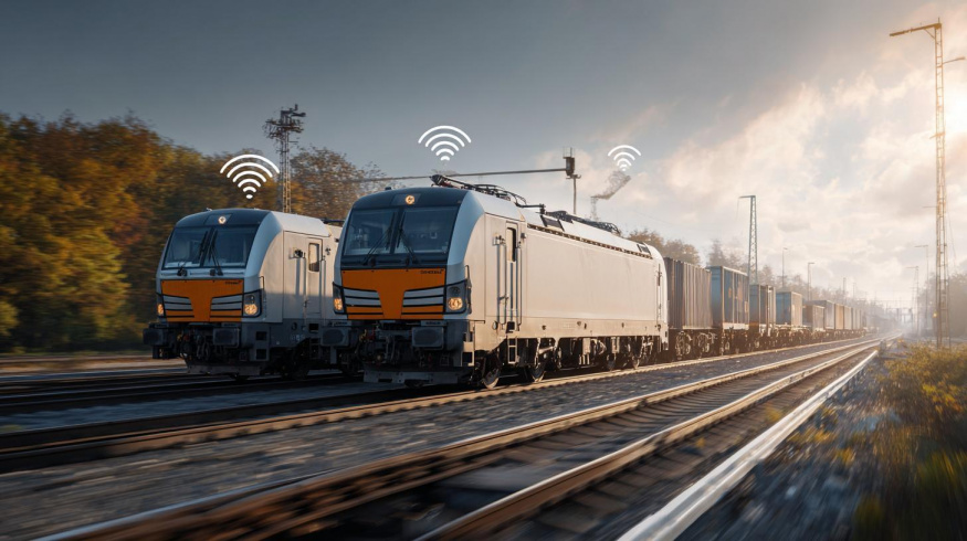 Revoluce na železnici? Virtuální spřáhla umožní vlakům jezdit těsně za sebou